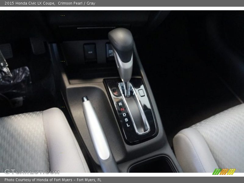 Crimson Pearl / Gray 2015 Honda Civic LX Coupe