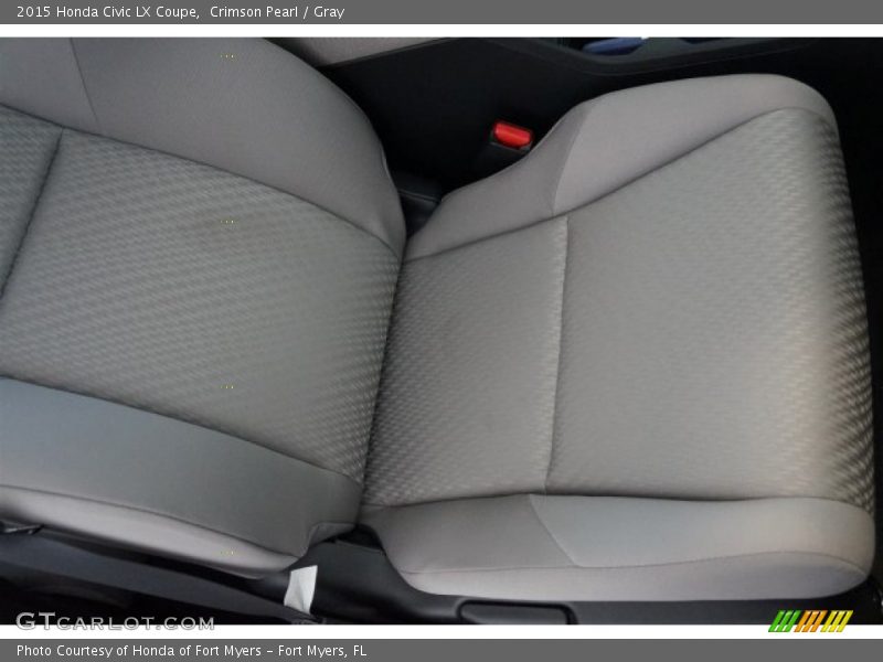 Crimson Pearl / Gray 2015 Honda Civic LX Coupe