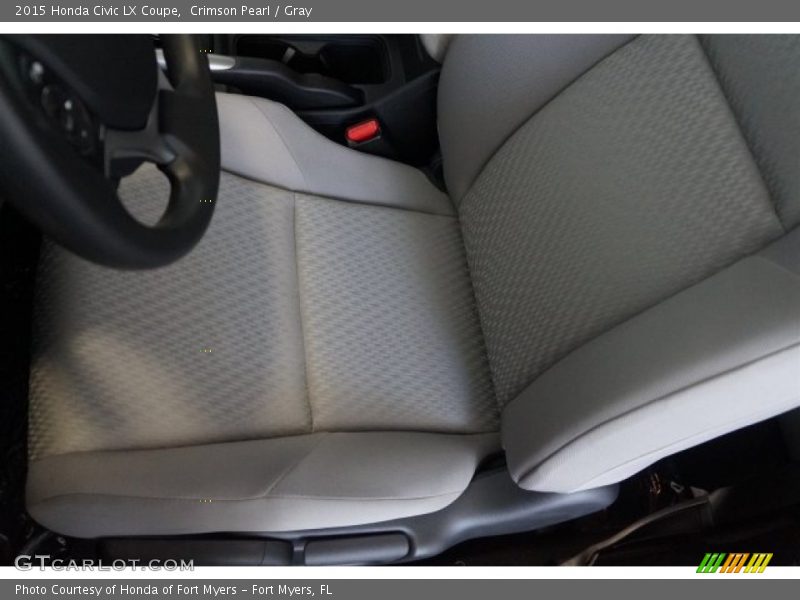 Crimson Pearl / Gray 2015 Honda Civic LX Coupe