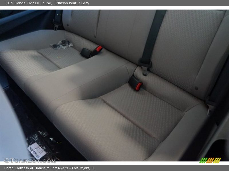 Crimson Pearl / Gray 2015 Honda Civic LX Coupe