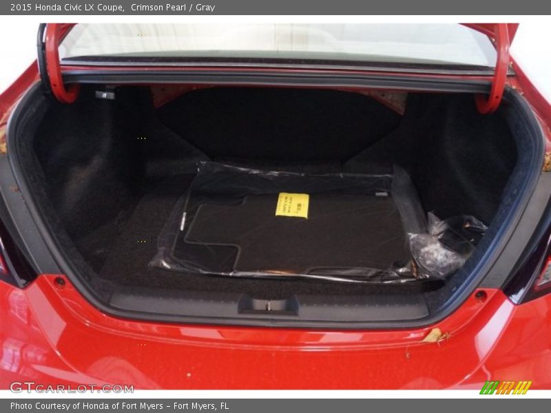 Crimson Pearl / Gray 2015 Honda Civic LX Coupe