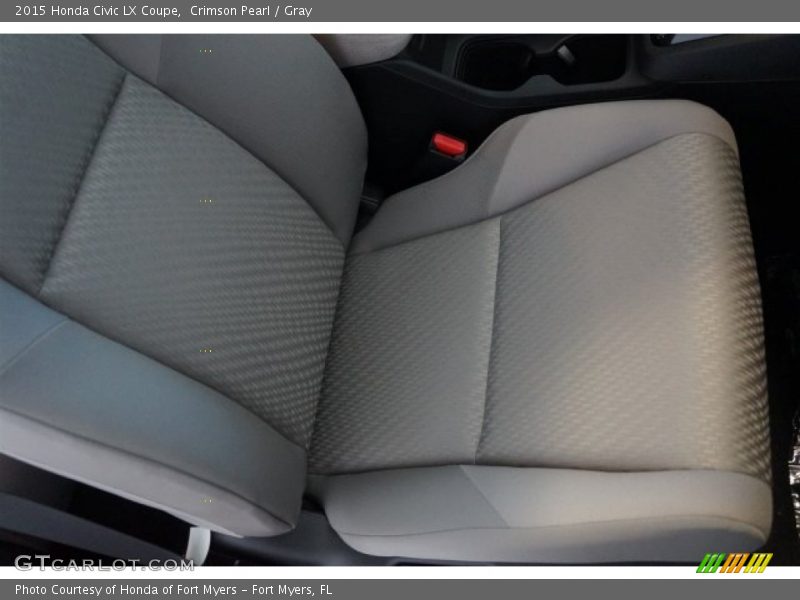 Crimson Pearl / Gray 2015 Honda Civic LX Coupe