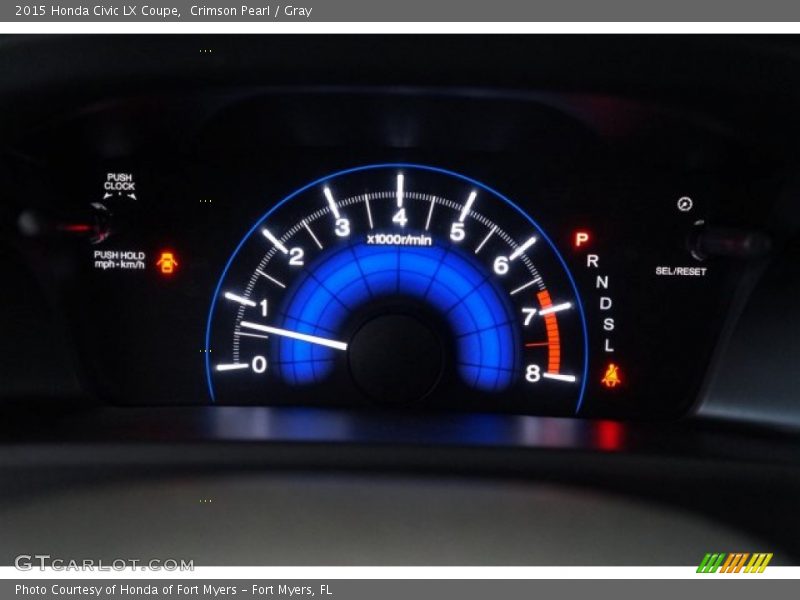 Crimson Pearl / Gray 2015 Honda Civic LX Coupe