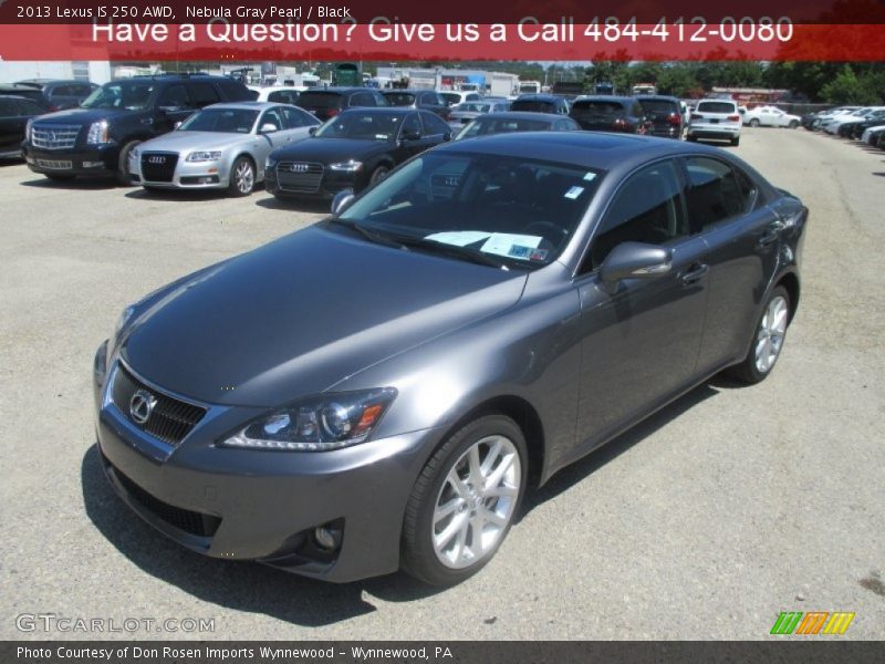 Nebula Gray Pearl / Black 2013 Lexus IS 250 AWD