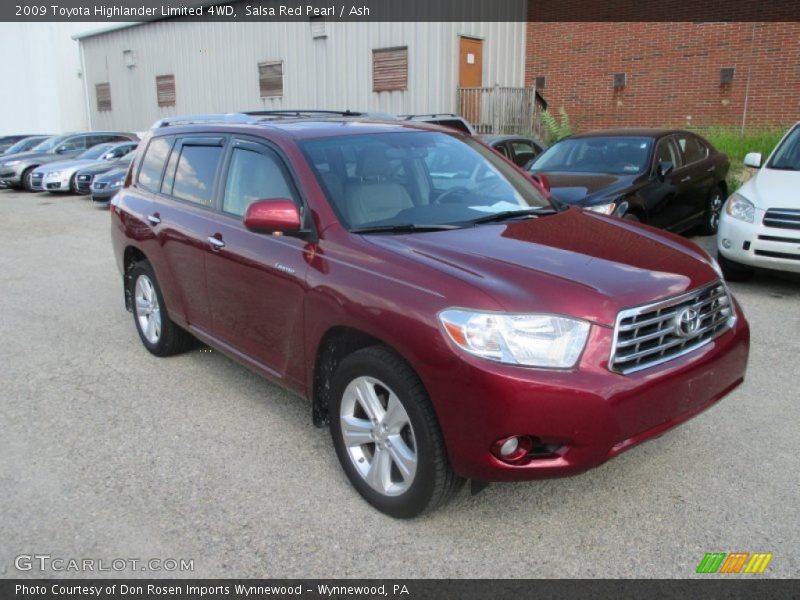 Salsa Red Pearl / Ash 2009 Toyota Highlander Limited 4WD