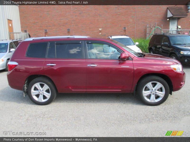 Salsa Red Pearl / Ash 2009 Toyota Highlander Limited 4WD