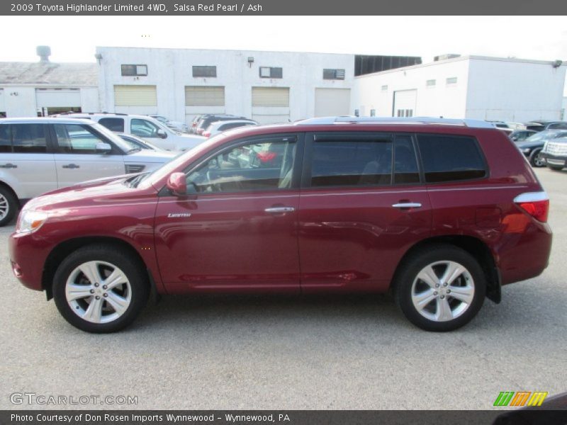 Salsa Red Pearl / Ash 2009 Toyota Highlander Limited 4WD
