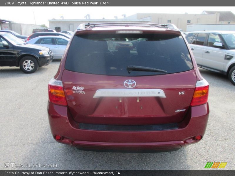 Salsa Red Pearl / Ash 2009 Toyota Highlander Limited 4WD