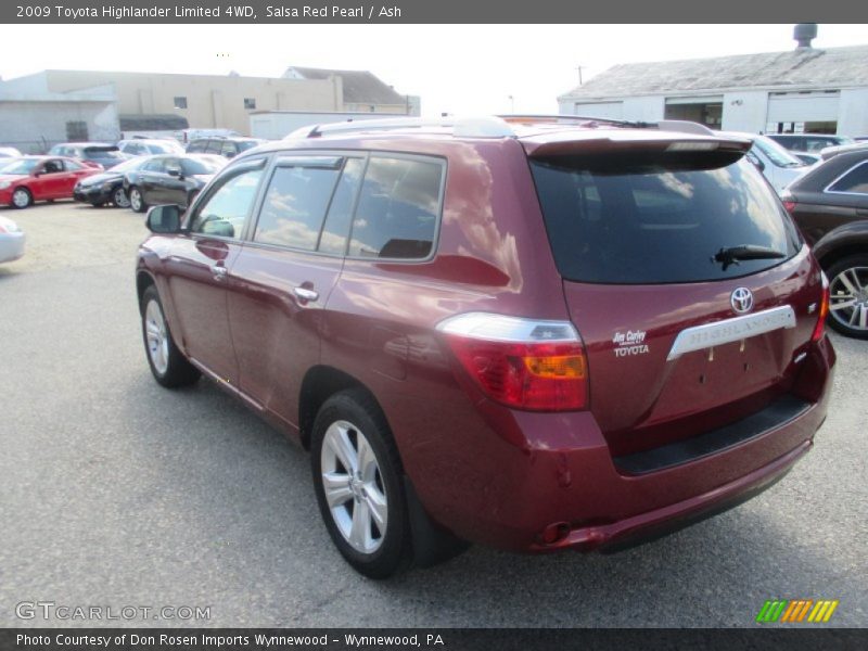 Salsa Red Pearl / Ash 2009 Toyota Highlander Limited 4WD