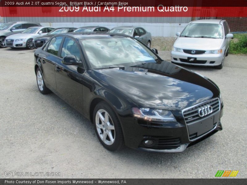Brilliant Black / Cardamom Beige 2009 Audi A4 2.0T quattro Sedan