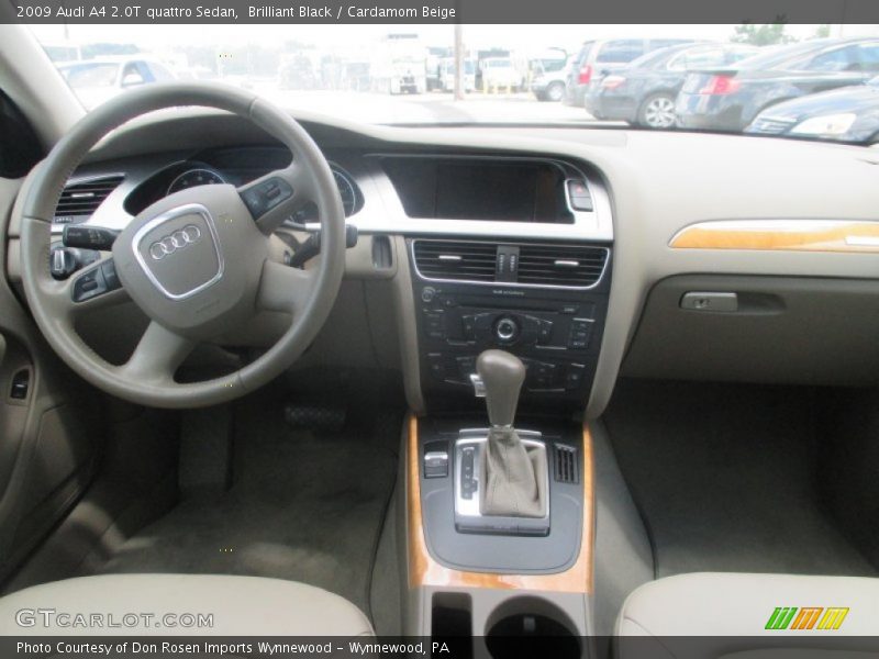 Brilliant Black / Cardamom Beige 2009 Audi A4 2.0T quattro Sedan