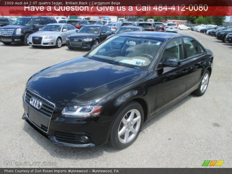 Brilliant Black / Cardamom Beige 2009 Audi A4 2.0T quattro Sedan