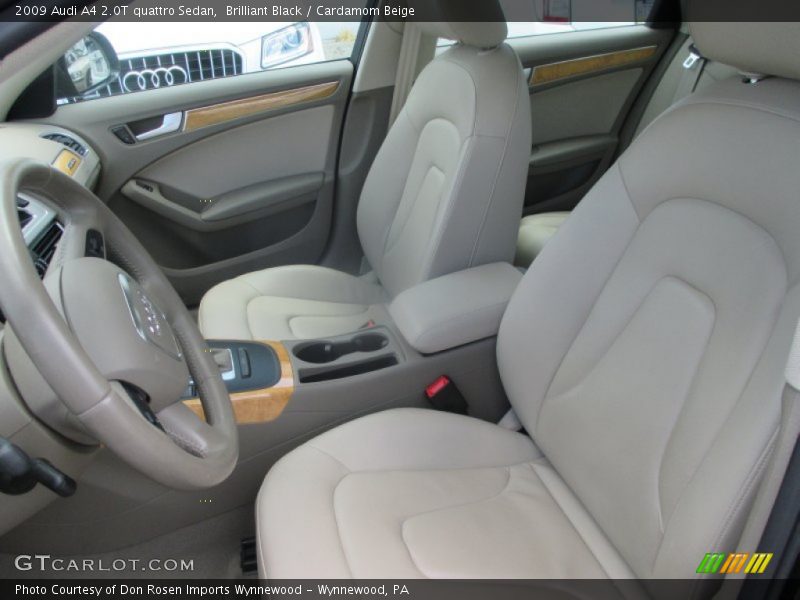 Brilliant Black / Cardamom Beige 2009 Audi A4 2.0T quattro Sedan