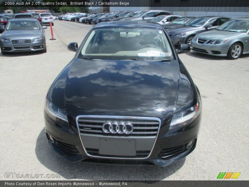 Brilliant Black / Cardamom Beige 2009 Audi A4 2.0T quattro Sedan