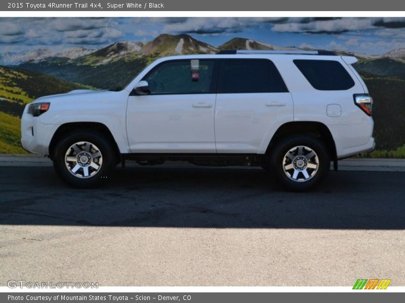 Super White / Black 2015 Toyota 4Runner Trail 4x4