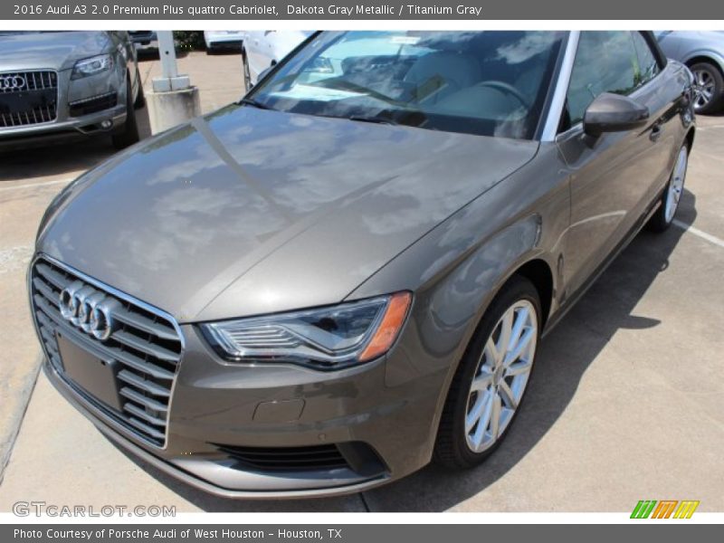 Dakota Gray Metallic / Titanium Gray 2016 Audi A3 2.0 Premium Plus quattro Cabriolet