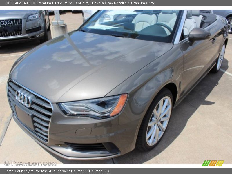 Dakota Gray Metallic / Titanium Gray 2016 Audi A3 2.0 Premium Plus quattro Cabriolet