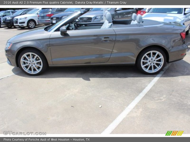 Dakota Gray Metallic / Titanium Gray 2016 Audi A3 2.0 Premium Plus quattro Cabriolet