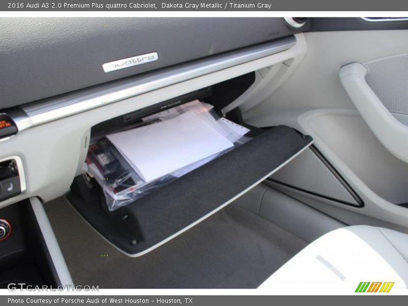 Dakota Gray Metallic / Titanium Gray 2016 Audi A3 2.0 Premium Plus quattro Cabriolet