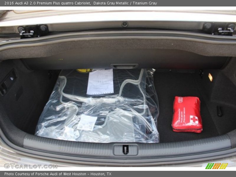 Dakota Gray Metallic / Titanium Gray 2016 Audi A3 2.0 Premium Plus quattro Cabriolet