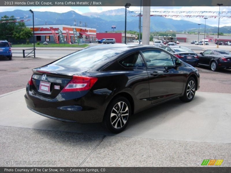 Kona Coffee Metallic / Black 2013 Honda Civic EX Coupe