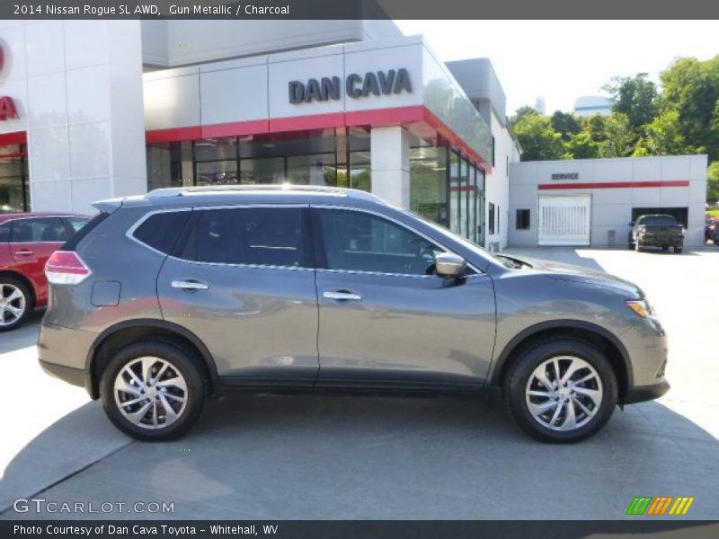 Gun Metallic / Charcoal 2014 Nissan Rogue SL AWD
