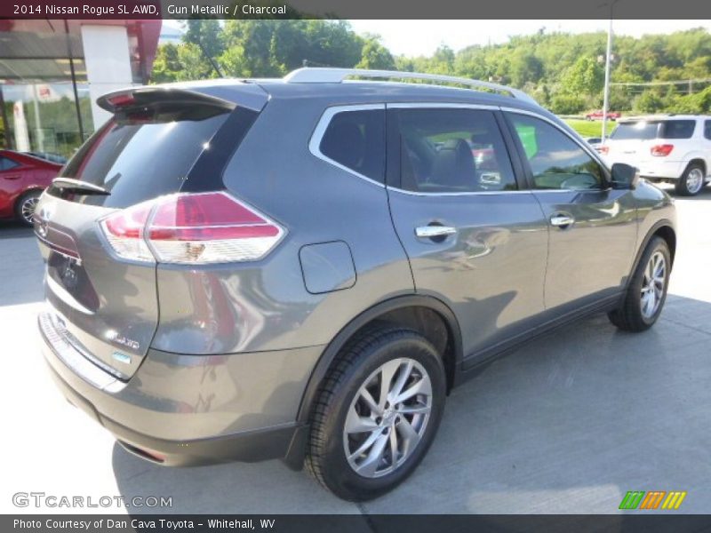 Gun Metallic / Charcoal 2014 Nissan Rogue SL AWD