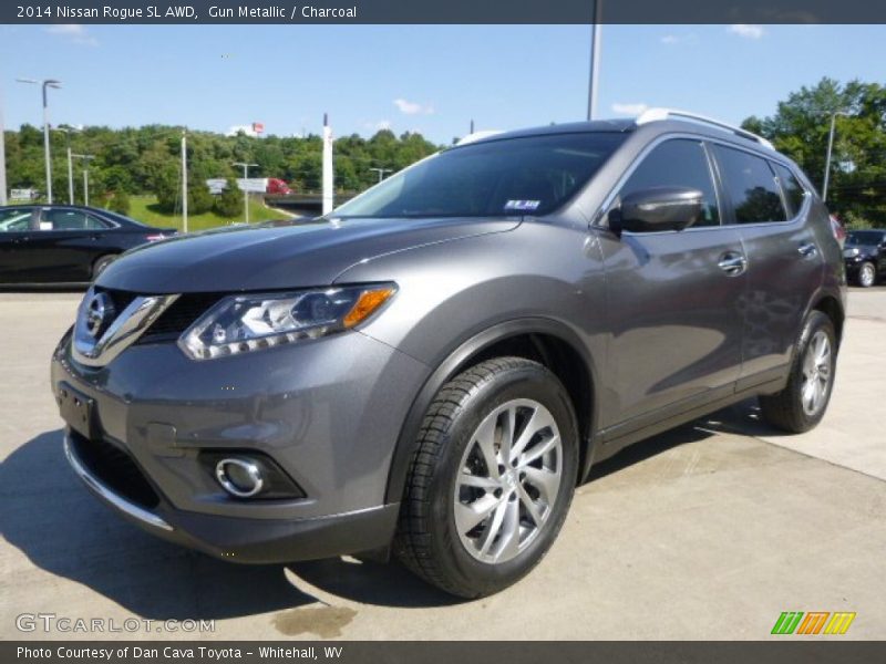 Gun Metallic / Charcoal 2014 Nissan Rogue SL AWD