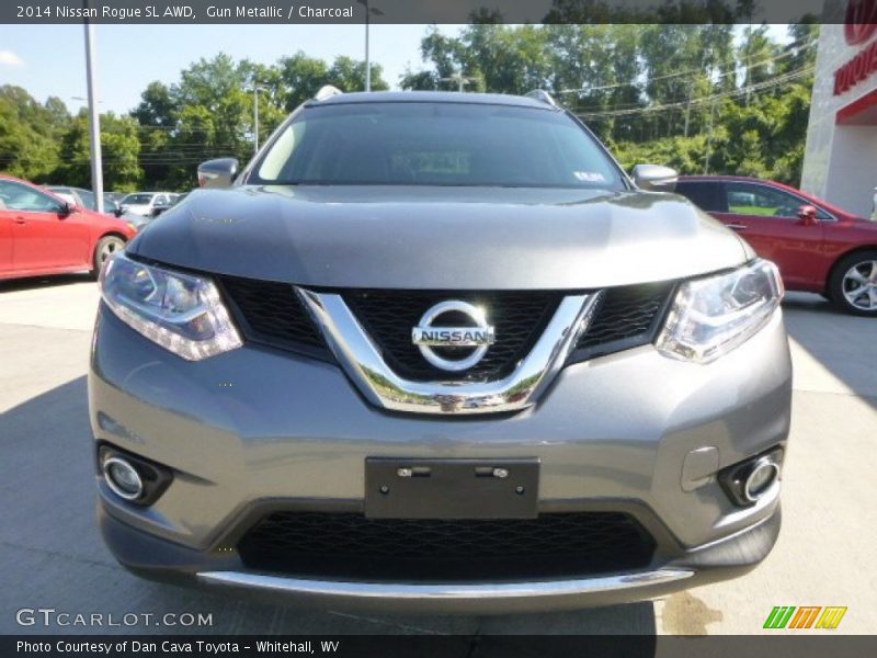 Gun Metallic / Charcoal 2014 Nissan Rogue SL AWD