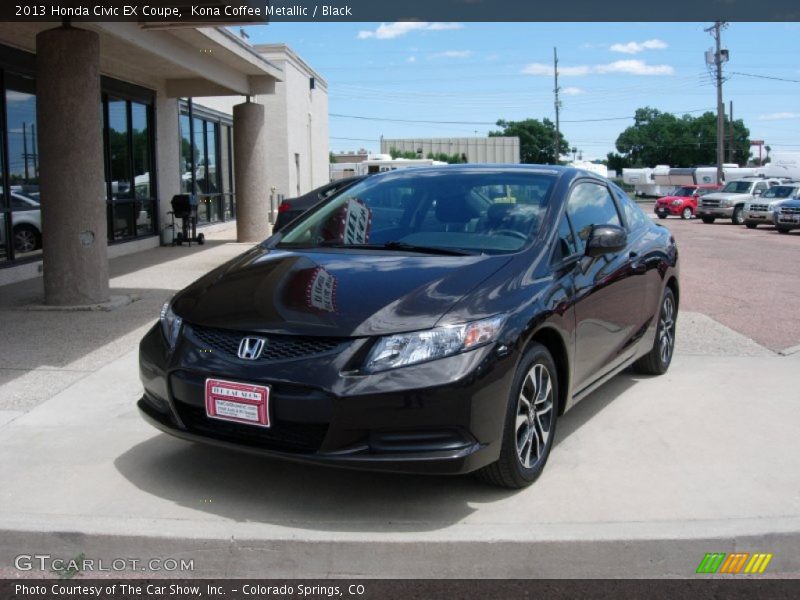 Kona Coffee Metallic / Black 2013 Honda Civic EX Coupe