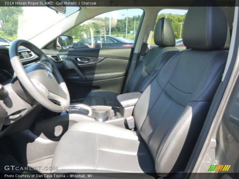 Gun Metallic / Charcoal 2014 Nissan Rogue SL AWD