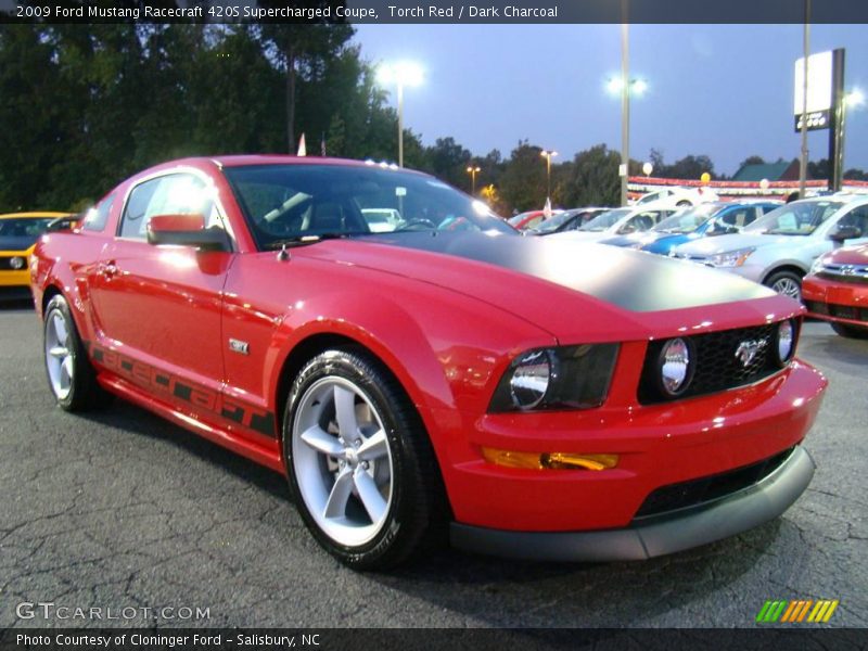 Torch Red / Dark Charcoal 2009 Ford Mustang Racecraft 420S Supercharged Coupe