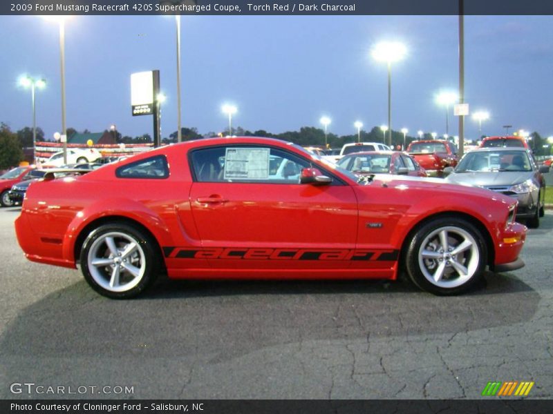 Torch Red / Dark Charcoal 2009 Ford Mustang Racecraft 420S Supercharged Coupe