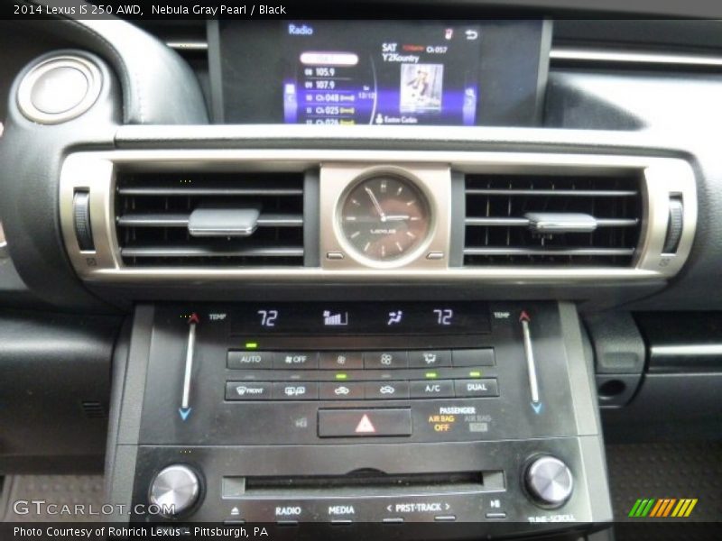 Nebula Gray Pearl / Black 2014 Lexus IS 250 AWD