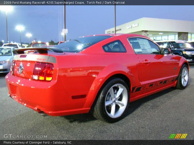 Torch Red / Dark Charcoal 2009 Ford Mustang Racecraft 420S Supercharged Coupe