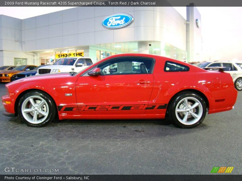 Torch Red / Dark Charcoal 2009 Ford Mustang Racecraft 420S Supercharged Coupe