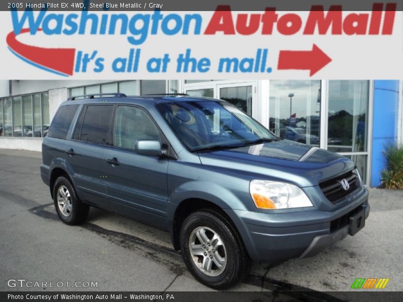 Steel Blue Metallic / Gray 2005 Honda Pilot EX 4WD