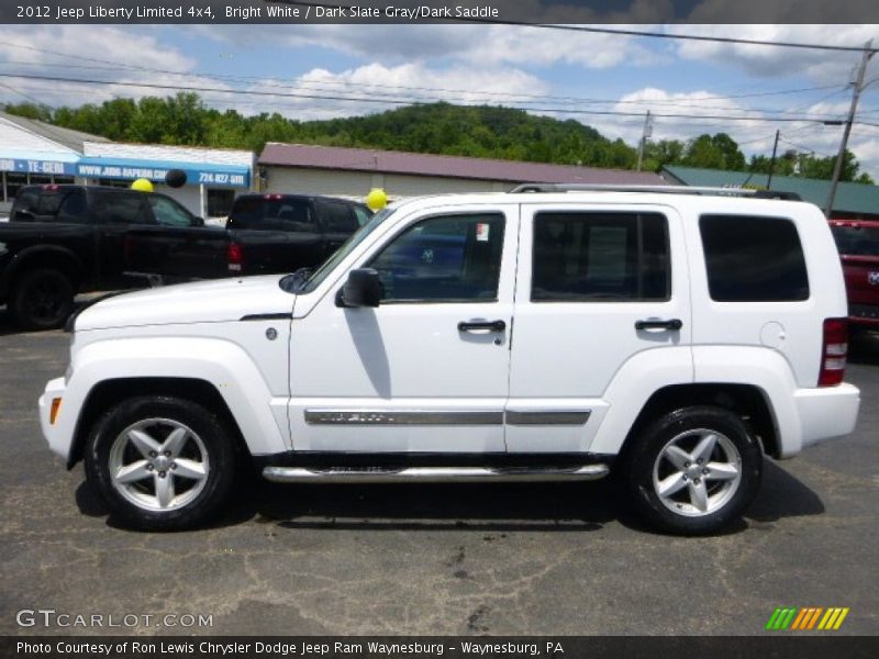 Bright White / Dark Slate Gray/Dark Saddle 2012 Jeep Liberty Limited 4x4