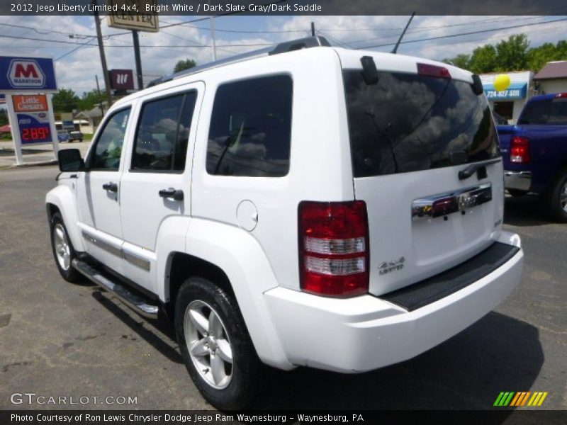Bright White / Dark Slate Gray/Dark Saddle 2012 Jeep Liberty Limited 4x4