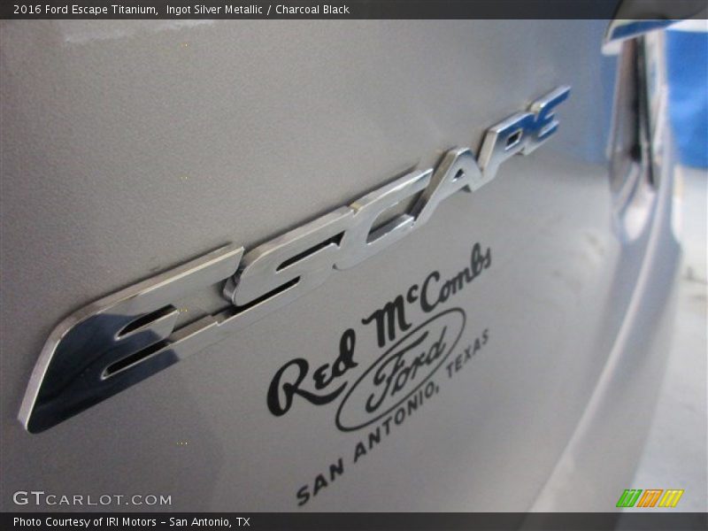 Ingot Silver Metallic / Charcoal Black 2016 Ford Escape Titanium