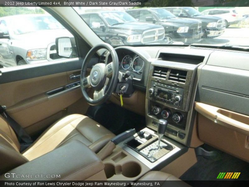 Bright White / Dark Slate Gray/Dark Saddle 2012 Jeep Liberty Limited 4x4