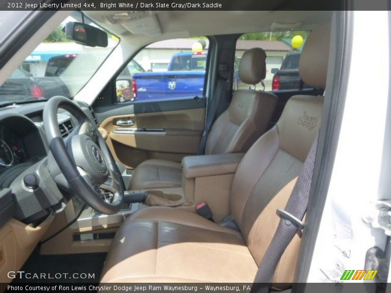 Bright White / Dark Slate Gray/Dark Saddle 2012 Jeep Liberty Limited 4x4