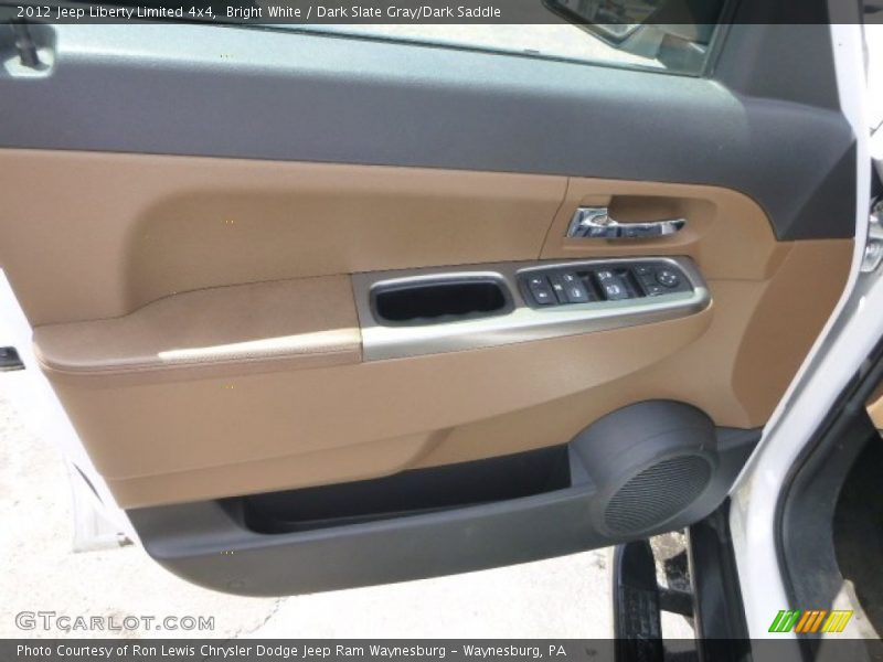 Bright White / Dark Slate Gray/Dark Saddle 2012 Jeep Liberty Limited 4x4
