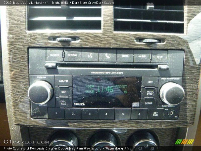 Bright White / Dark Slate Gray/Dark Saddle 2012 Jeep Liberty Limited 4x4