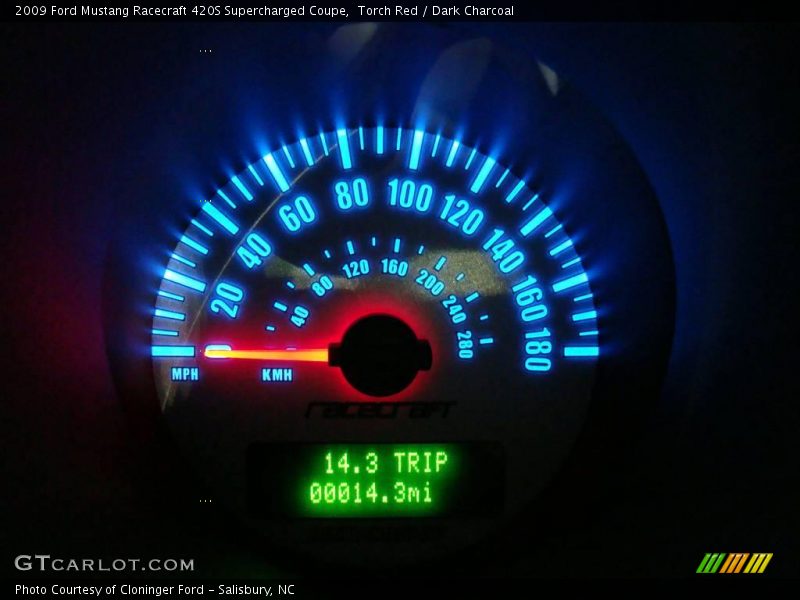 Torch Red / Dark Charcoal 2009 Ford Mustang Racecraft 420S Supercharged Coupe