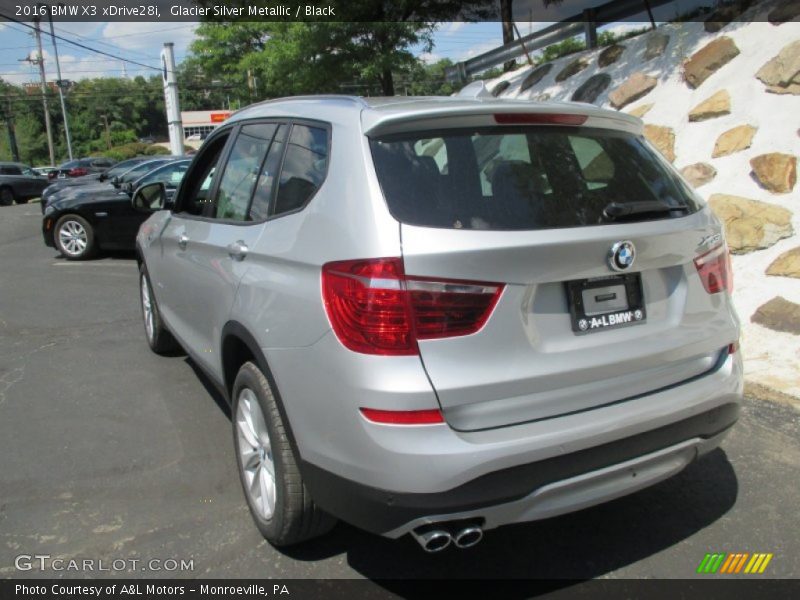 Glacier Silver Metallic / Black 2016 BMW X3 xDrive28i