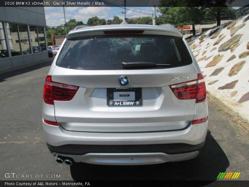 Glacier Silver Metallic / Black 2016 BMW X3 xDrive28i