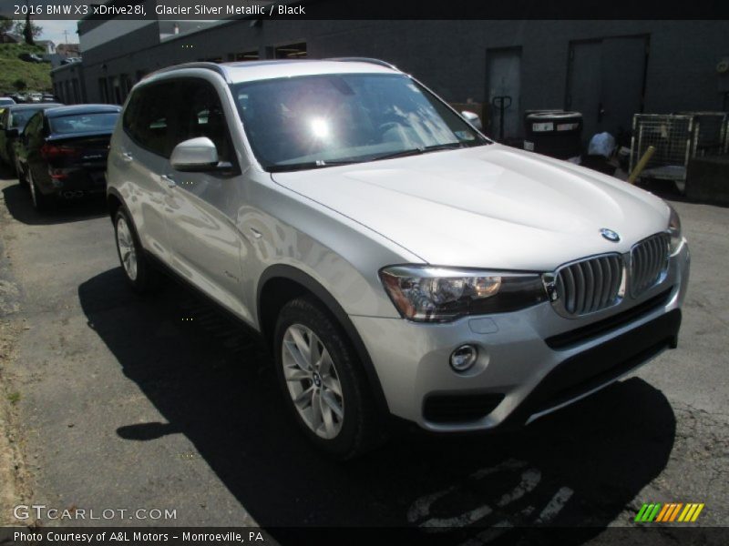 Glacier Silver Metallic / Black 2016 BMW X3 xDrive28i