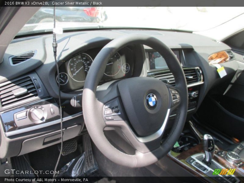Glacier Silver Metallic / Black 2016 BMW X3 xDrive28i