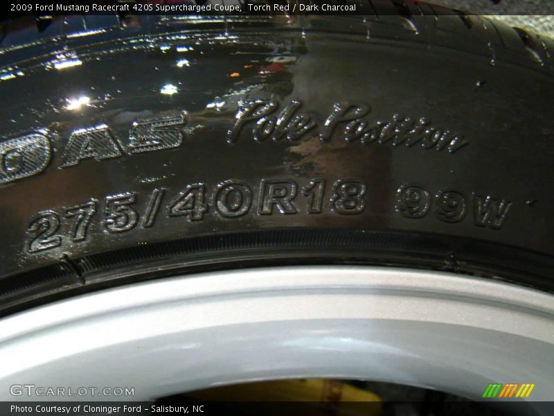 Torch Red / Dark Charcoal 2009 Ford Mustang Racecraft 420S Supercharged Coupe